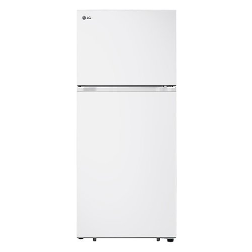 LG - 17.5 Cu. Ft. Garage Ready Top-Freezer Refrigerator with Reversible Doors - White-Front_Standard 