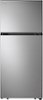 LG - 17.5 Cu. Ft. Garage Ready Top-Freezer Refrigerator with Reversible Doors - Stainless Steel-Front_Standard