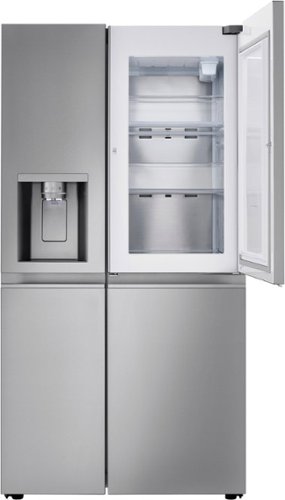 LG - 27.12 Cu. Ft. Door-in-Door Side-by-Side Refrigerator with SpacePlus Ice System - Stainless Steel