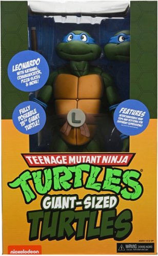 NECA Teenage Mutant Ninja Turtles (Cartoon) ¼ Scale Action Figure - Giant Size Leonardo GLOBAL SHIPPING