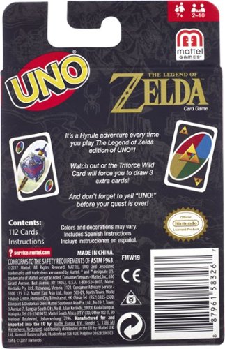 Mattel UNO The Legend of Zelda Card Game WORLDWIDE DELIVERY