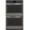GE - 30" Built-In Electric Convection Double Wall Oven with No Preheat Air Fry - Slate-Front_Standard