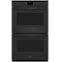GE - 30" Built-In Electric Convection Double Wall Oven with No Preheat Air Fry - Black-Front_Standard