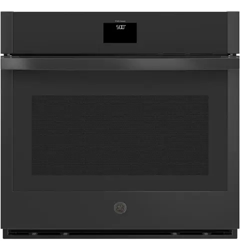 Front. GE - 30" Built-In Single Electric Convection Wall Oven with No Preheat Air Fry - Black.