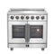 Forno Appliances - 36 in. Wide 5 Elements Massimo 5.36 Cu. Ft. Freestanding Electric Range with French Doors - Stainless Steel-Front_Standard