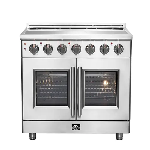 Front. Forno Appliances - Massimo 5.36 Cu. Ft. Freestanding Electric Range with French Doors.