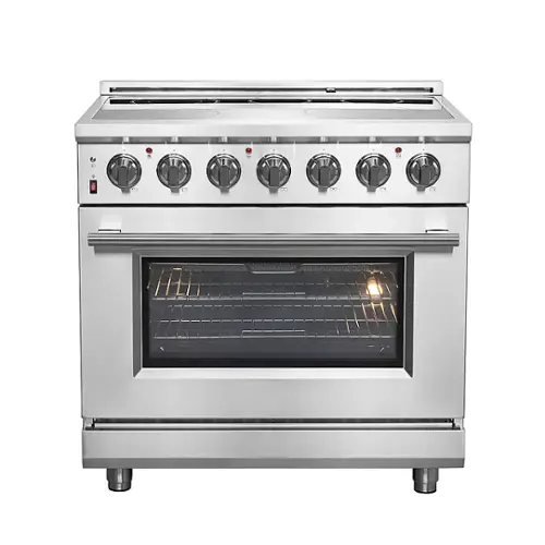 Front. Forno Appliances - Massimo 5.36 Cu. Ft. Freestanding Electric Range with Steam Cleaning and Chef Door.