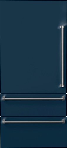 Viking - 7-Series Built-in Referigerator Door Panel Kit-Left Hinge-Includes Professional handle - Slate Blue