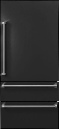 Viking - 7-Series Built-in Referigerator Door Panel Kit-Right Hinge-Includes Professional handle - Cast Black