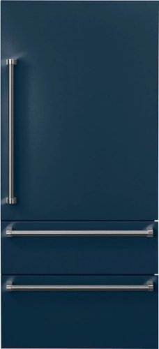 Viking - 7-Series Built-in Referigerator Door Panel Kit-Right Hinge-Includes Professional handle - Slate Blue