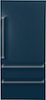 Viking - 7-Series Built-in Referigerator Door Panel Kit-Right Hinge-Includes Professional handle - Slate Blue-Front_Standard