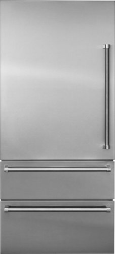 Viking - 7-Series Built-in Referigerator Door Panel Kit-Left Hinge-Includes Professional handle - Stainless Steel