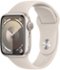 Apple Watch Series 9 GPS 41mm Aluminum Case with Starlight Sport Band (Medium/Large) - Starlight - (2023)-Front_Standard