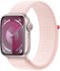 Apple Watch Series 9 GPS 41mm Aluminum Case with Light Pink Sport Loop - Pink - (2023)-Front_Standard