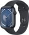 Apple Watch Series 9 GPS 45mm Aluminum Case with Midnight Sport Band (Medium/Large) - Midnight - (2023)-Front_Standard