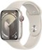 Apple Watch Series 9 GPS + Cellular 45mm Aluminum Case with Starlight Sport Band (Medium/Large) - Starlight - (2023)-Front_Standard