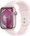 Apple Watch Series 9 GPS + Cellular 45mm Aluminum Case with Light Pink Sport Band (Medium/Large) - Pink - (2023)-Front_Standard