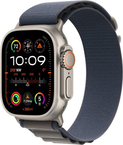 Apple Watch Ultra 2 GPS + Cellular 49mm Titanium Case with Blue Alpine Loop  (Large) - Titanium