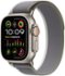Apple Watch Ultra 2 GPS + Cellular 49mm Titanium Case with Green/Gray Trail Loop (Medium/Large) - Silver - (2023)-Front_Standard