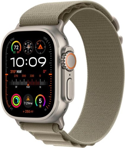Apple Watch Ultra 2 GPS + Cellular 49mm Titanium Case with Olive Alpine Loop  (Large) - Titanium (AT&T)