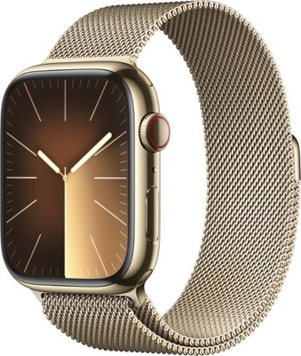 Apple Watch Series 9 GPS + Cellular 45mm Stainless Steel Case with Gold Milanese Loop - Gold (Verizon)