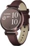 Garmin - Lily 2 Classic Smartwatch 34 mm Anodized Aluminum - Dark Bronze with Mulberry Leather Band - (2024)-Front_Standard