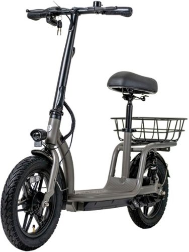  GoTrax - FLEX VOYAGER Electric Scooter w/15mi Operating Range &amp; 15.5mph Max Speed - Gray