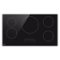 LG - 36" Built-in Electric Induction Smart Cooktop with 5 Elements and UltraHeat 4.3kW Power Element - Black Ceramic-Front_Standard