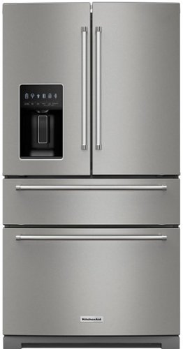  KitchenAid - 26 cu. ft. French Door Refrigerator with Ice and Water Dispenser - Stainless Steel