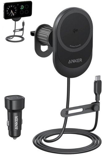Anker MagGo Wireless Car Charger (Qi 2.0, 15W) - Black