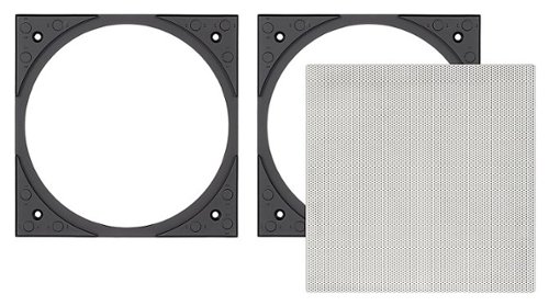 Sonance - VX4SQ-NT - Visual Experience Series  4" Small Square Adapter w/ Trimless Grille  (2-Pack) - Paintable White
