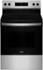 Front. Whirlpool - 5.3 Cu. Ft. Freestanding Electric Range with Cooktop Flexibility - Stainless Steel.