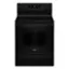 Front. Whirlpool - 5.3 Cu. Ft. Freestanding Electric Range with Cooktop Flexibility - Black.