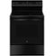 GE - 5.3 Cu. Ft. Freestanding Electric Range with Steam Cleaning and 4 Burner Radiant Cooktop - Black-Front_Standard