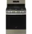 Front. GE - 5.3 Cu. Ft. Freestanding Gas Range with Self-Clean and Steam Cleaning Option and Crisp Mode - Slate.