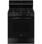 GE - 5.3 Cu. Ft. Freestanding Gas Convection Range with Steam Cleaning and EasyWash Oven Tray - Black-Front_Standard