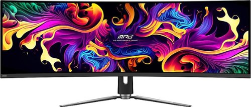 MSI - MPG491CQPQDOLED 49" OLED Curved DQHD 144Hz 0.03ms FreeSyncPremium Gaming Monitor with HDR400 (DisplayPort, HDMI, USB) - Black