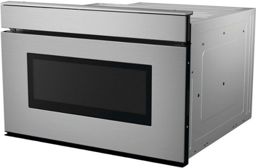 Sharp - 24 In 1.2 CuFt Built-In Smart Microwave Drawer Oven with Easy Wave Open in Stainless Steel - Black
