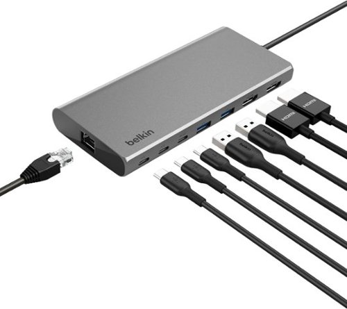 Belkin - USB-C 8-in-1 Dual Display Docking Station - Gray