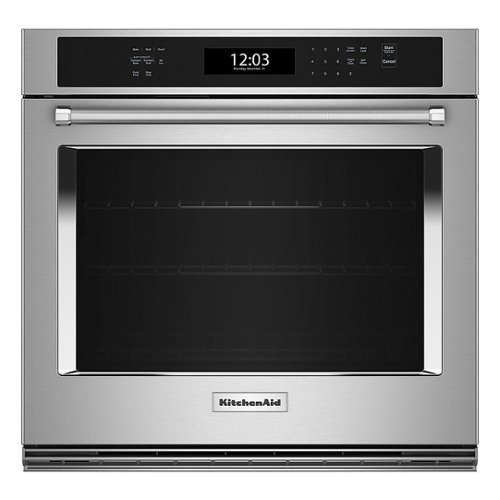  KitchenAid - 27&quot; Built-In Single Electric Wall Oven with Air Fry Mode - Stainless Steel