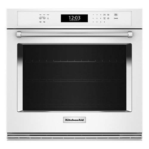  KitchenAid - 30&quot; Built-In Single Electric Convection Wall Oven with Air Fry Mode - White