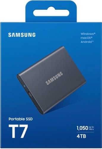 Samsung T7 4TB External USB 3.2 Gen 2 Portable SSD with Hardware Encryption - Titan Gray BUY IN EUROPE