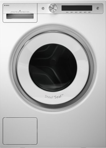 Asko 2.8 Cu.Ft. High-Efficiency Front Load Washer, Steel Seal, 26.5 lb capacity, 1400 RPM max spin, Stackable - White - White