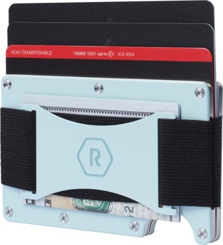 The Ridge Wallet Aluminum: Cash Strap - Sea Glass WORLDWIDE DELIVERY