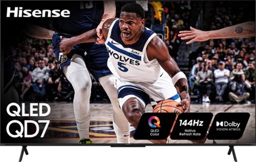 Hisense 65-Inch Class QD7N Series QLED 4K UHD Google Smart TV (65QD7N, 2024 Model) - QLED, Native 144Hz, Motion Rate 240, Dolby Vision Atmos, Direct Full Array, Game Mode Pro, Voice Remote
