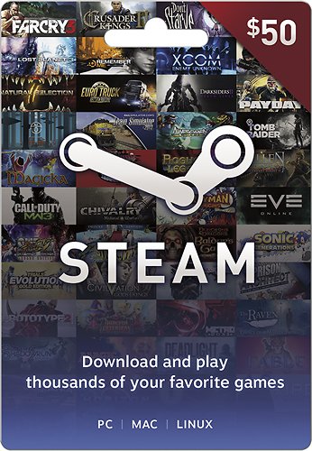 Valve - Steam Wallet $50 Gift Card