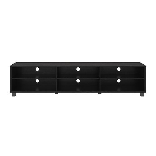 CorLiving - Hollywood Collection TV Stand with Open Cabinets for Most TVs up to 85" - Black