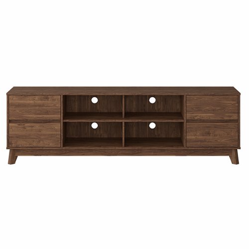 CorLiving - Hollywood Collection TV Stand with Open and Closed Shelves for Most TVs up to 85" - Brown