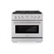 ZLINE - 36" Paramount Gas Range with Convection Oven with 6 Brass Burners (SGR-BR-36) - Stainless Steel-Front_Standard