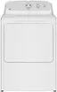 Front. GE - 6.2 Cu. Ft. Electric Dryer with Shallow Depth Design - White with Silver Matte.